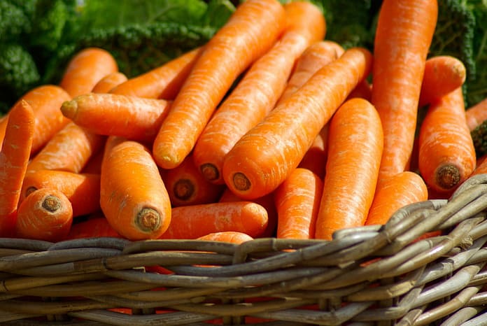 carrots, basket, vegetables
